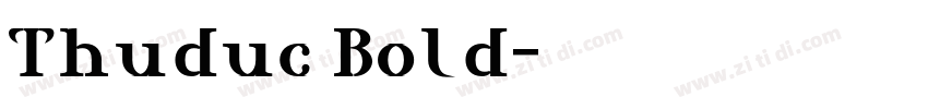 Thuduc Bold字体转换